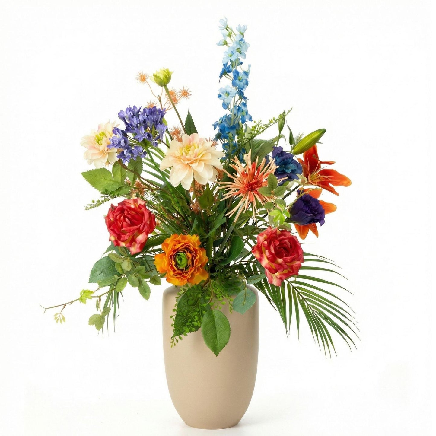 🌸 Colorful Bloom Deluxe – Real Touch Kunstboeket (70 cm)