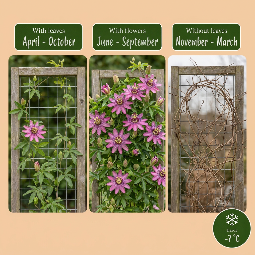 🌺 Passiflora ‘Victoria’ – Passiebloem – Rood-roze klimplant