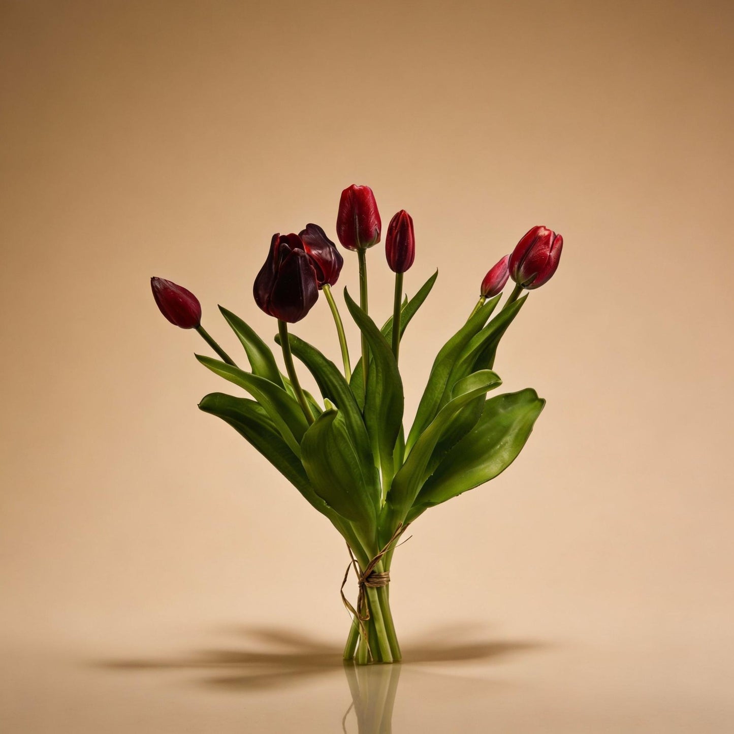 🌷 Diep Rood – Real Touch Kunsttulpen (42 cm)