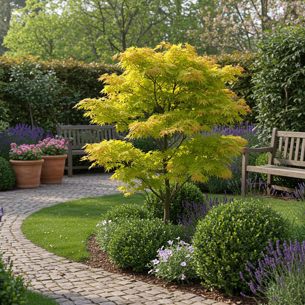 🍁 Acer palmatum ‘Jordan’ – Gele Japanse Esdoorn | (2 stuks)