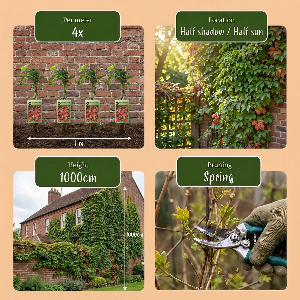 🍁 Parthenocissus tricuspidata ‘Veitchii Boskoop’ – Wilde wingerd – Klimplant