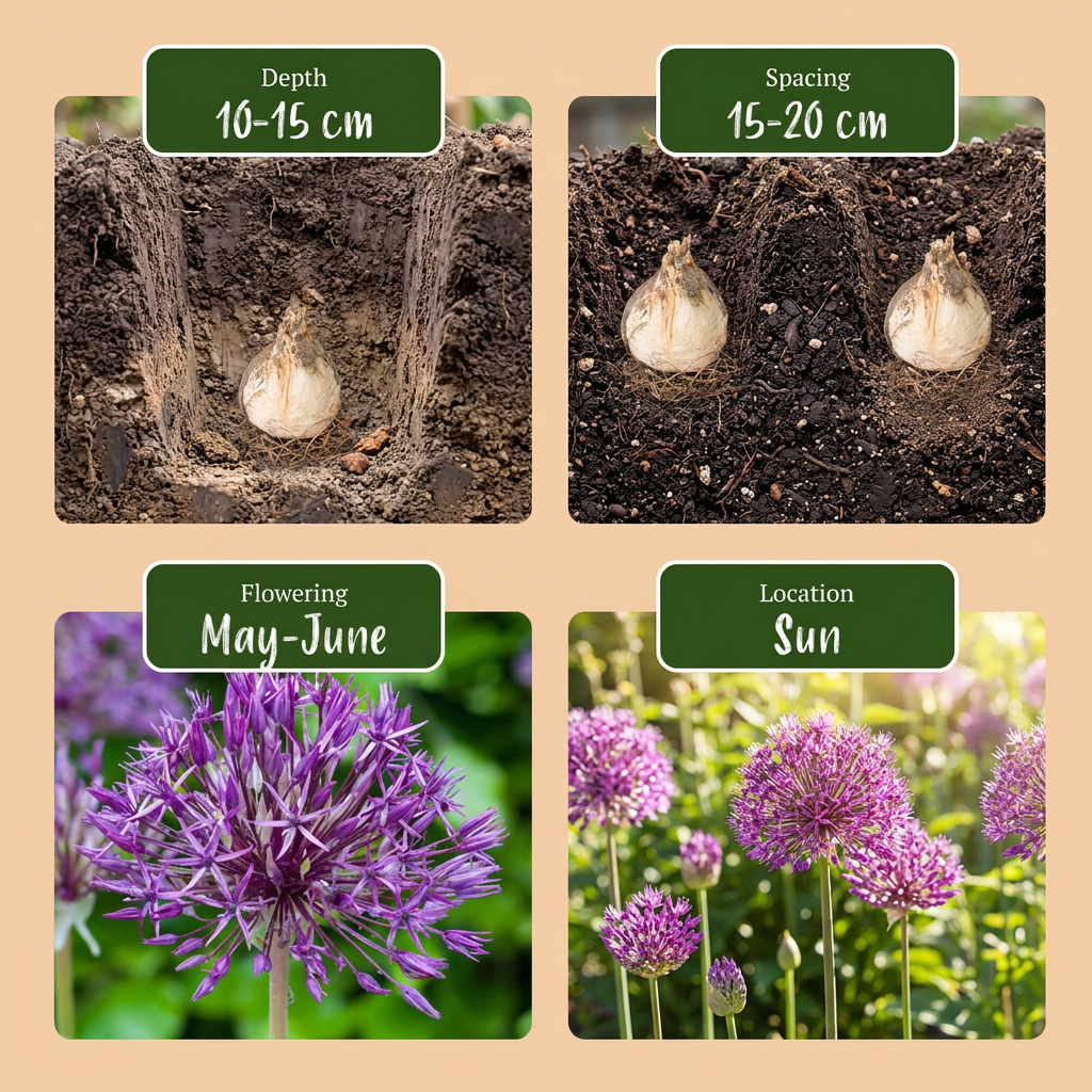 💜 Allium ‘Purple Rain’ – Paarse sierui (320 stuks)