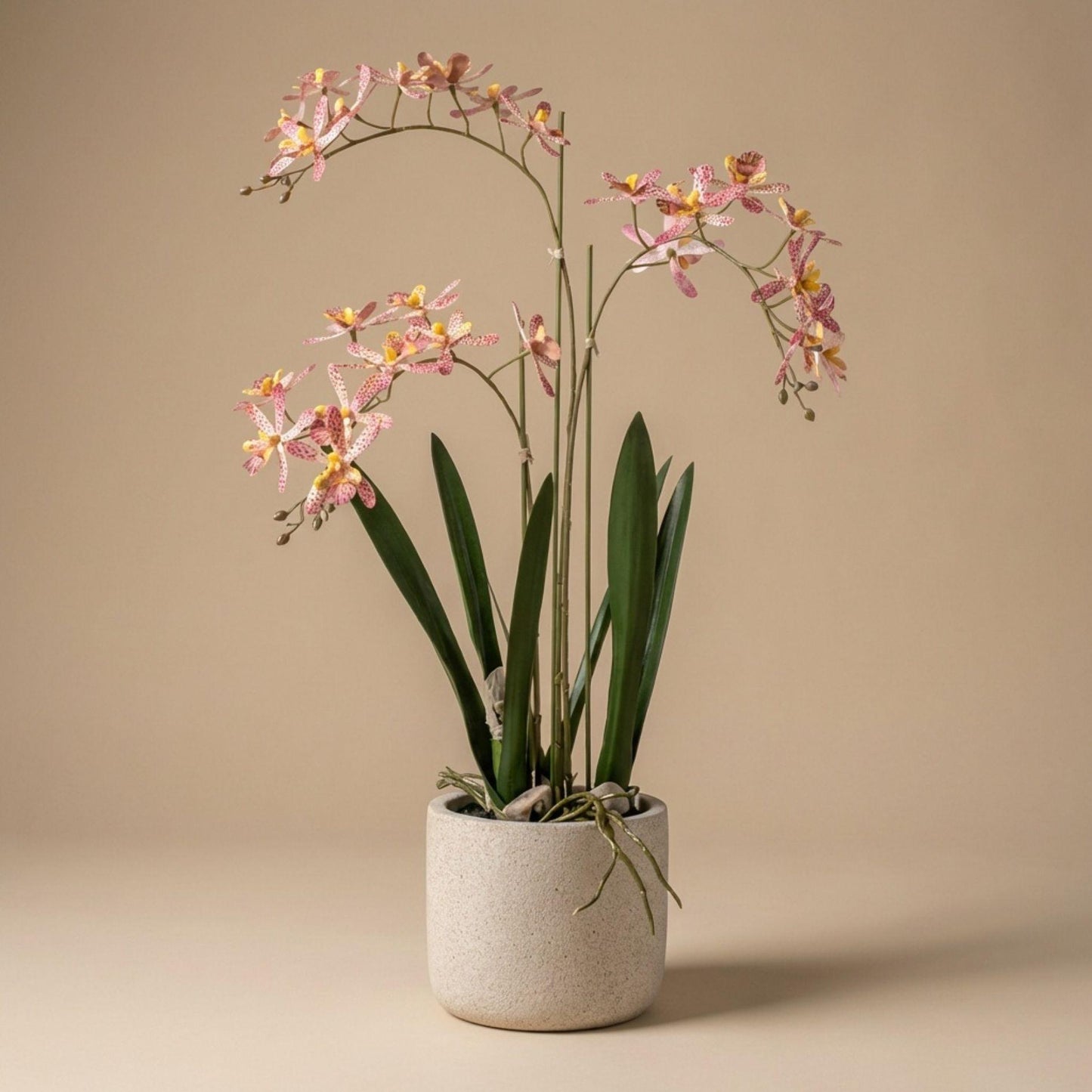 🌸 Renanthera Orchidee Roze | Stijlvolle Kunstplant in Pot