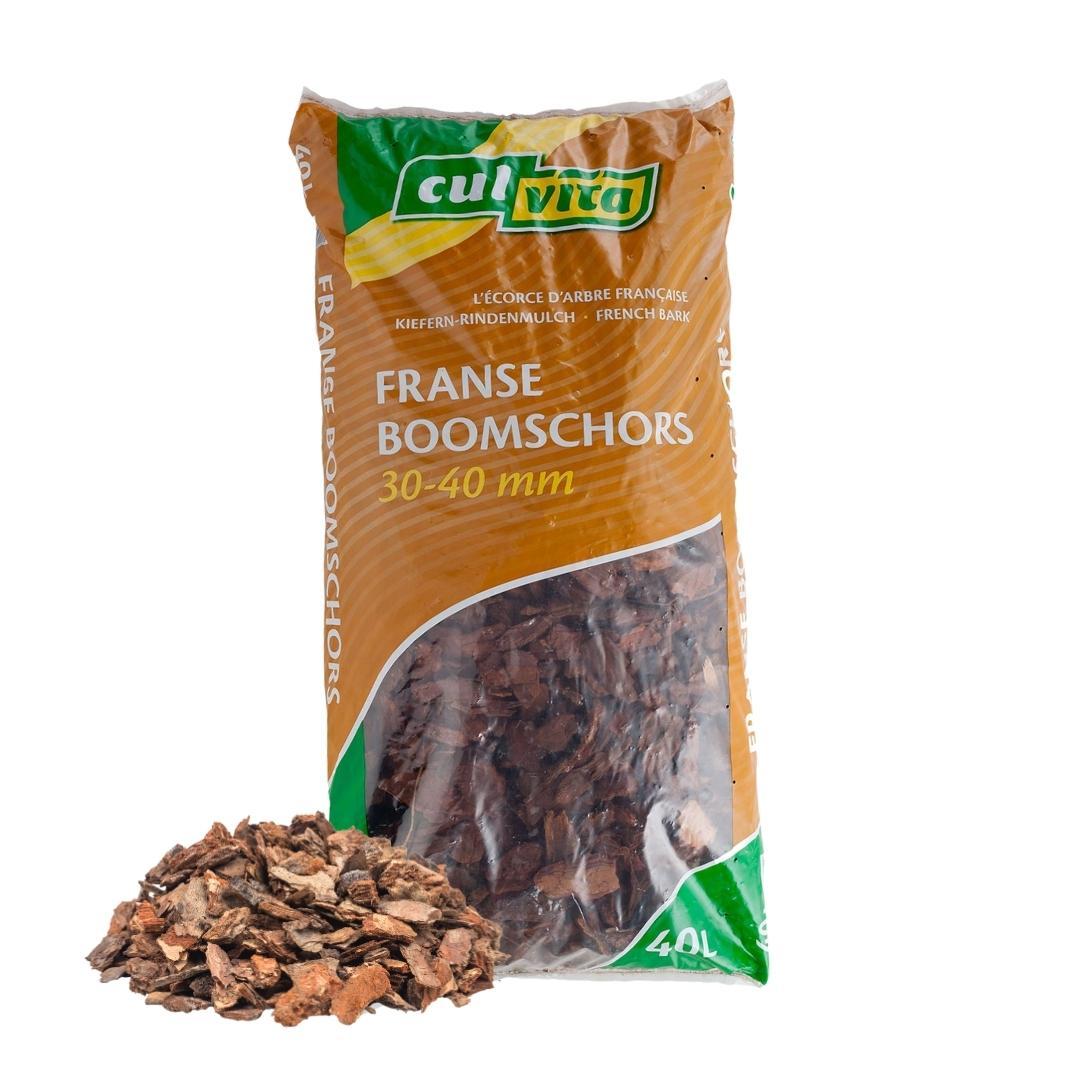 🌿 Culvita Premium Franse Boomschors 30-40 mm | Sierschors & Bodembedekker 40L