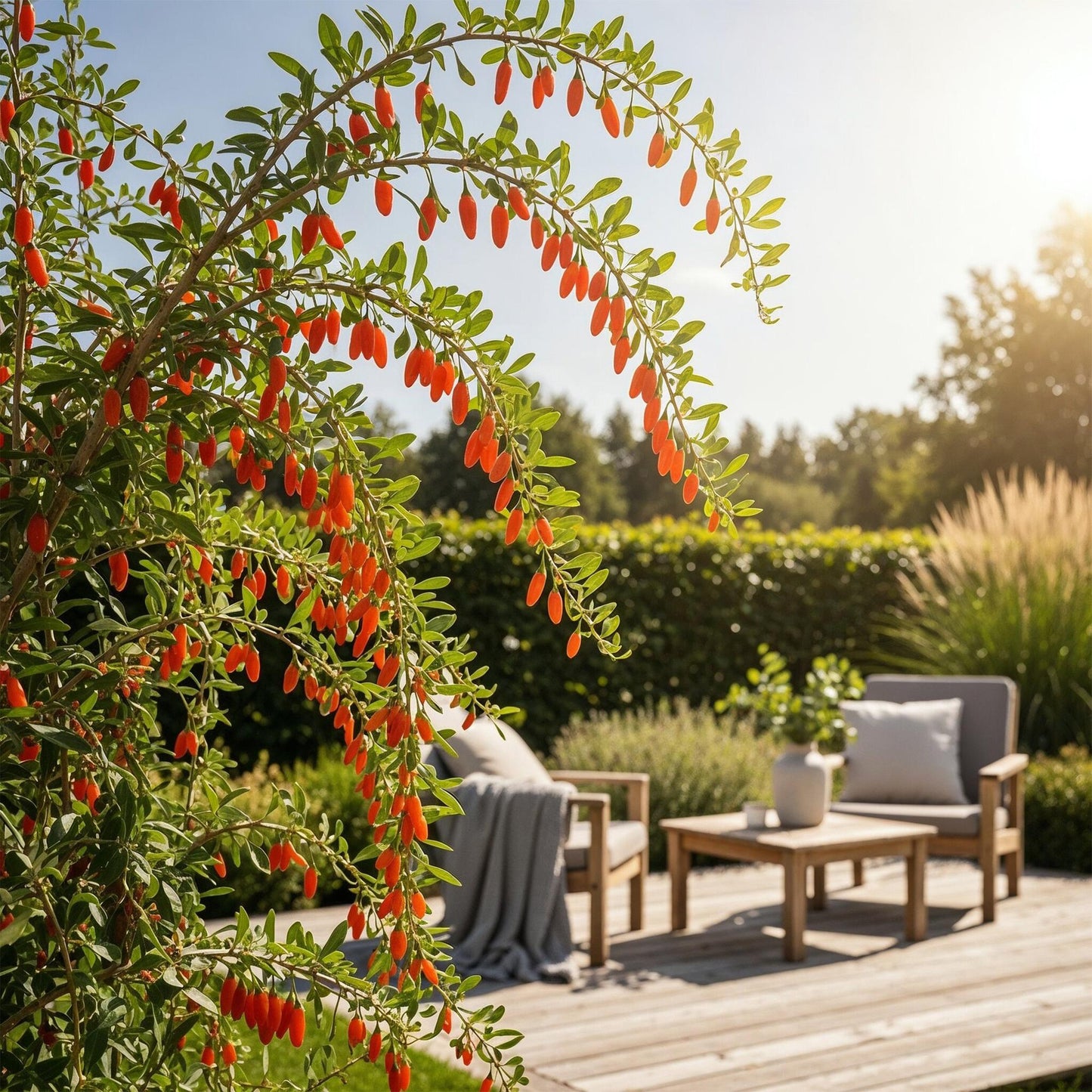 🍊 Goji Bes – Lycium barbarum | Goji Bessenplanten (6 stuks)