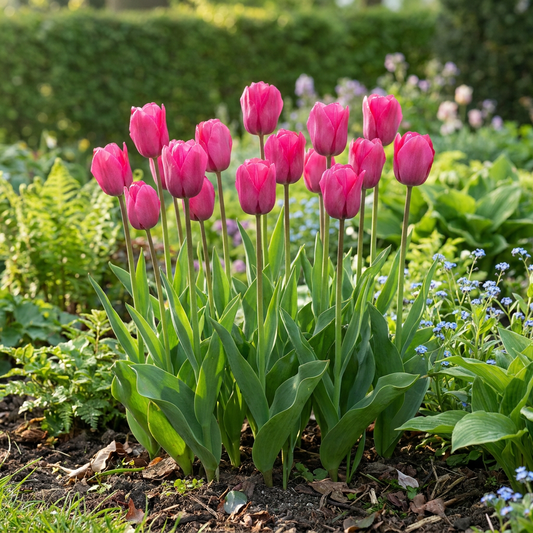 🌷 Tulipa Triumph Pink – Roze triomftulp (120 stuks)