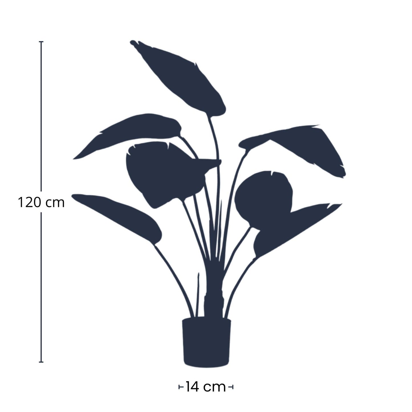 🌿 Strelitzia – Realistische Kunstplant in Pot (120 cm)