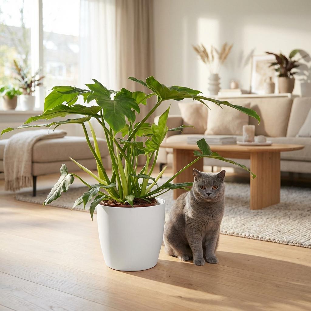 🌿 Philodendron ‘Lacerum’ | Tropische Blikvanger met Witte Pot