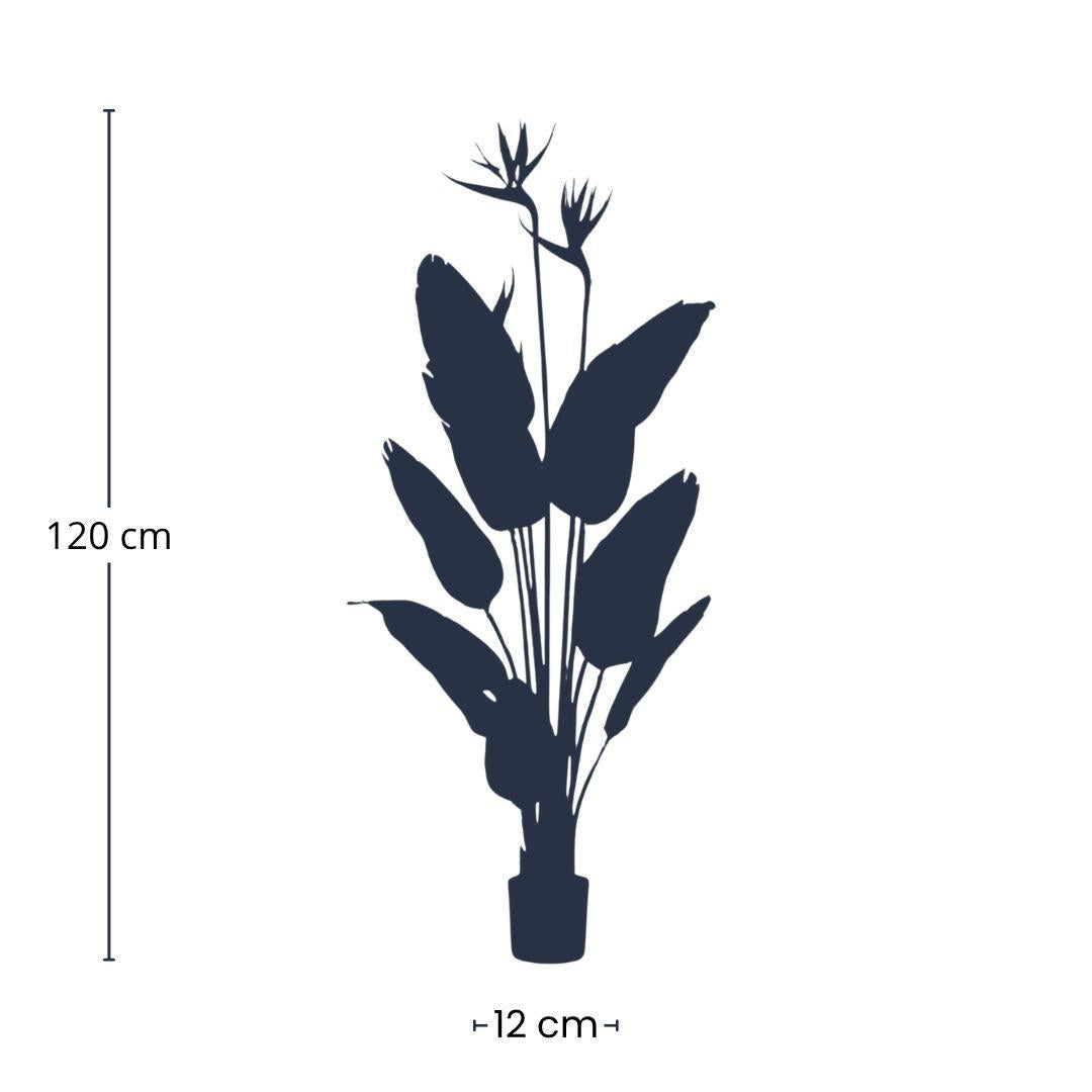 🌿 Strelitzia – Realistische Kunstplant in Pot (120 cm)