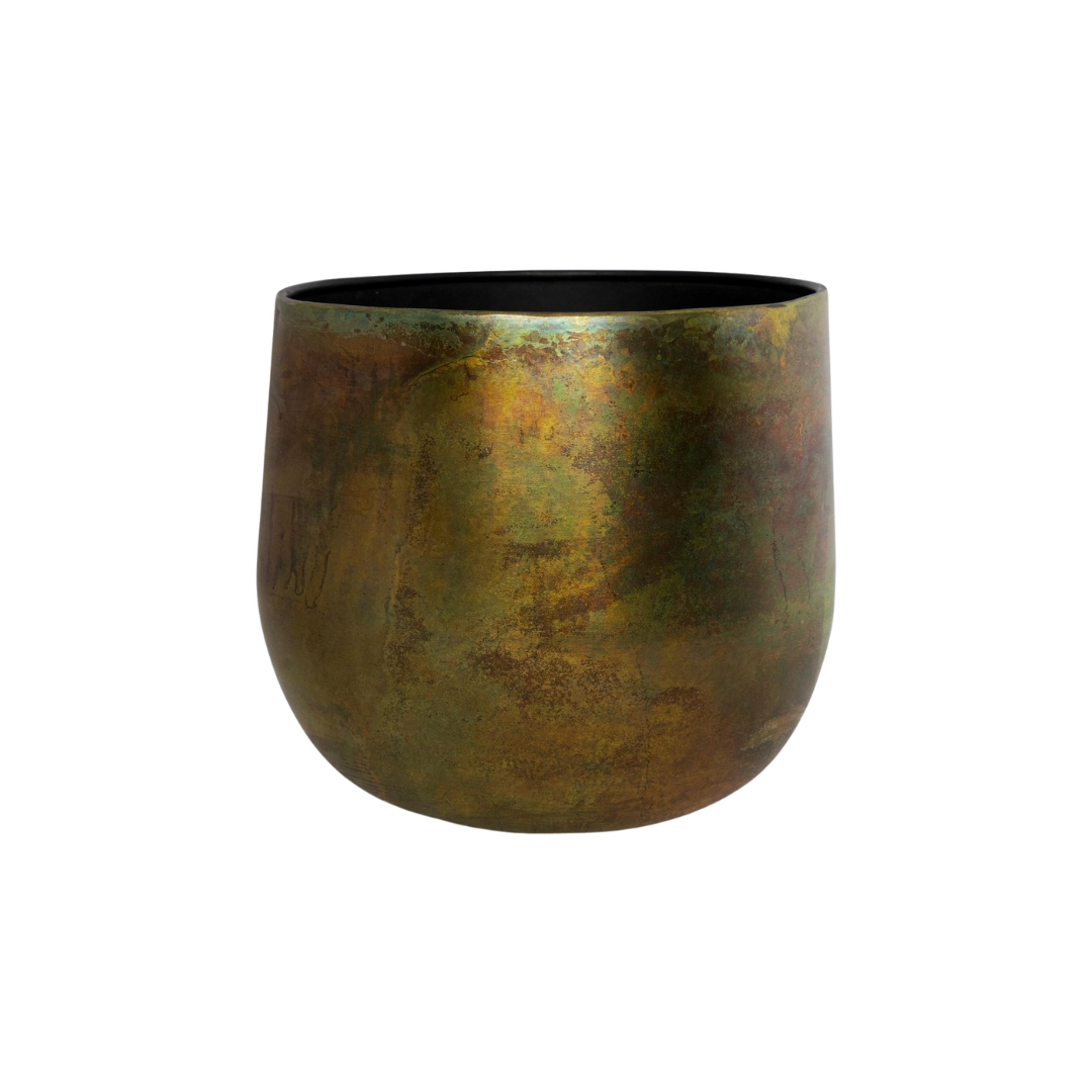 🪴 Pot Elisa Vintage Green – Luxe Design Bloempot met Vintage Groene Afwerking | D46 x H38 cm