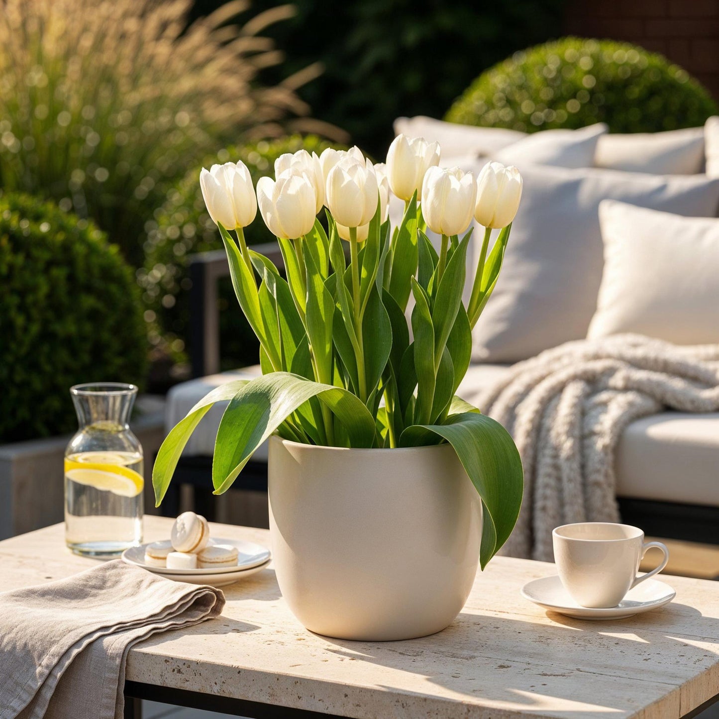 🌷 Tulp Triumph White – Puur Witte Voorjaarstulp (15 stuks)