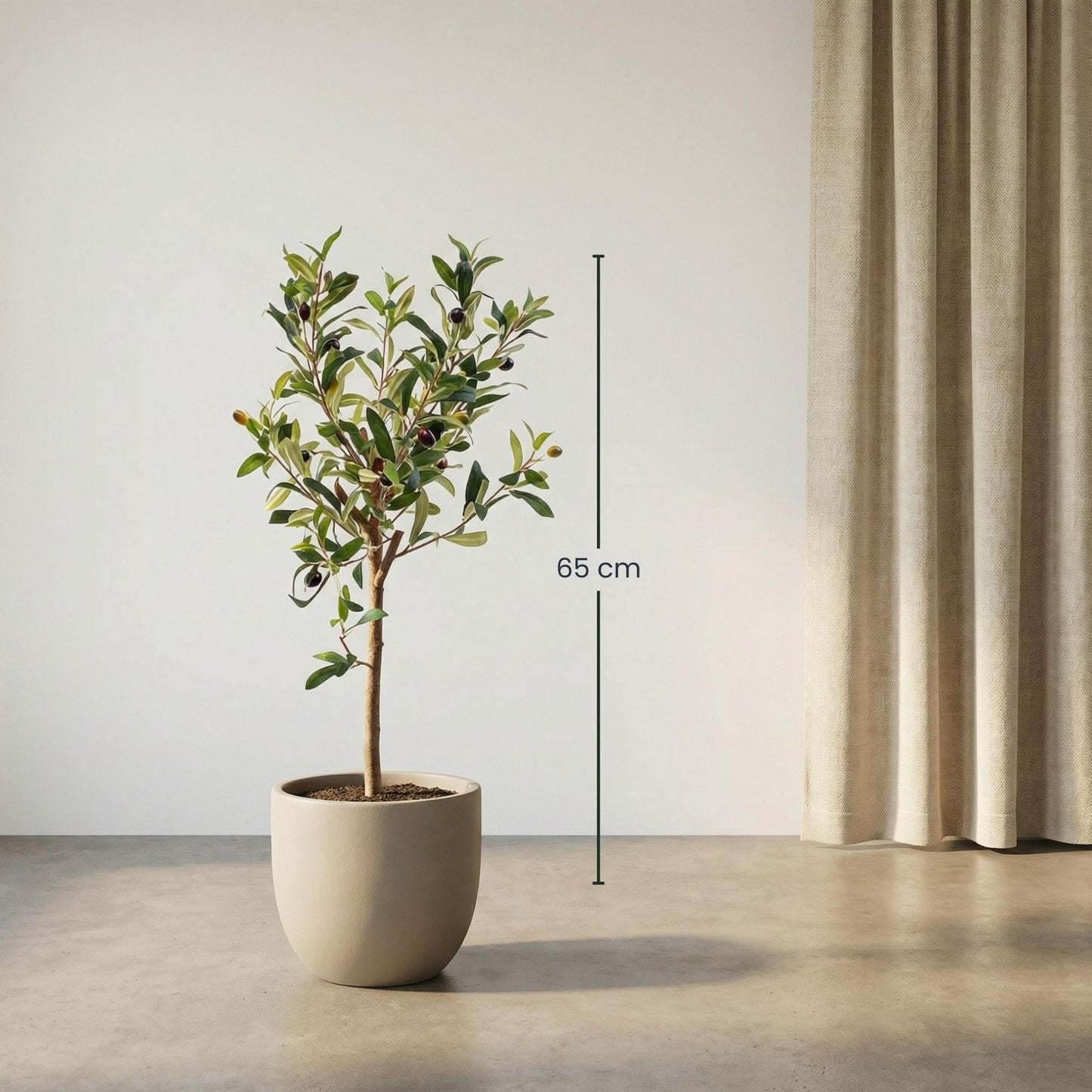 🌿 Olijfboom – Realistische Kunstplant in Pot (65 cm)