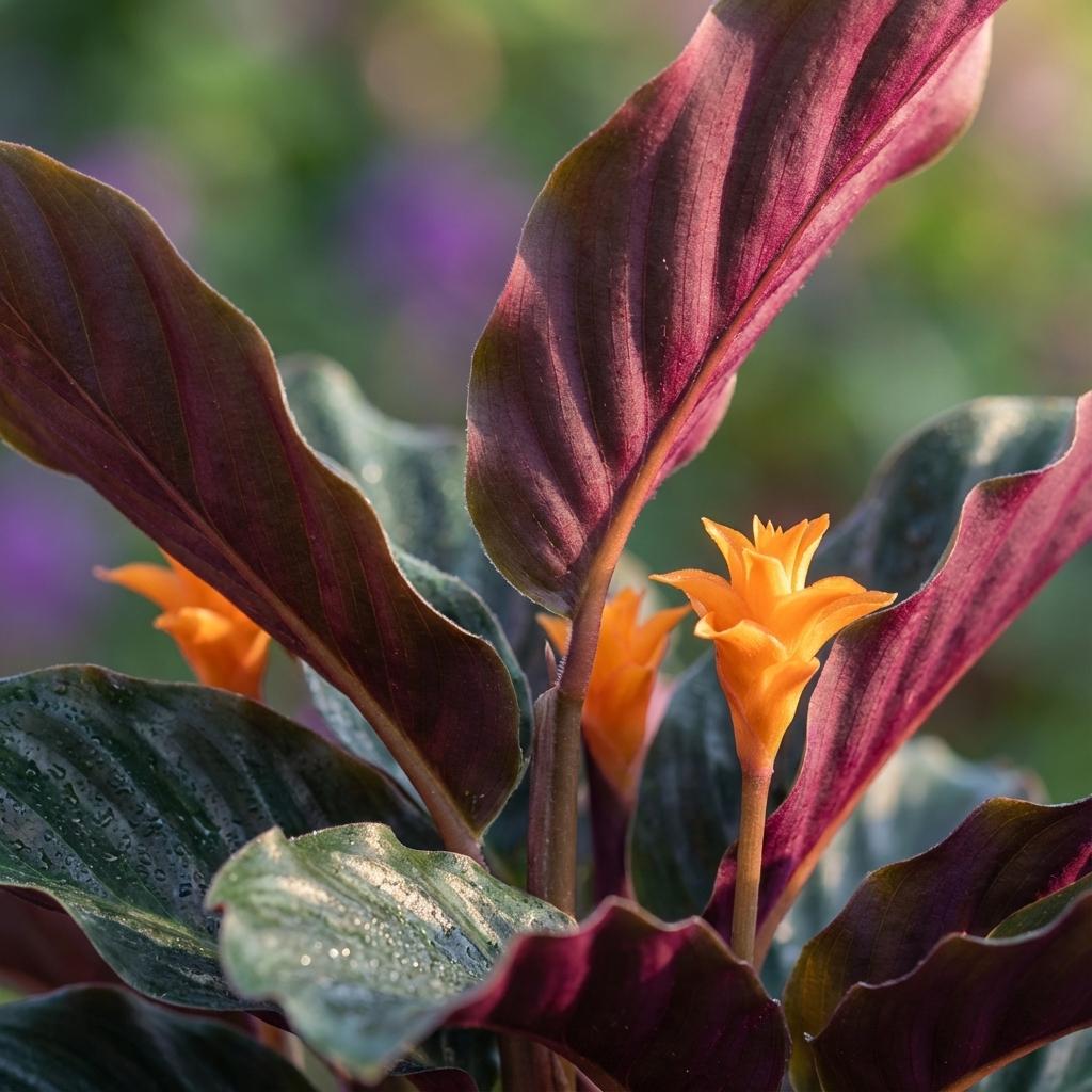 🌿 Calathea Crocata – Pauwenplant | 4 Stuks