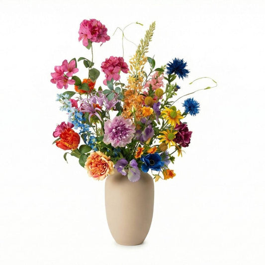 🌸 Summer Garden Deluxe – Real Touch Kunstboeket (100 cm)