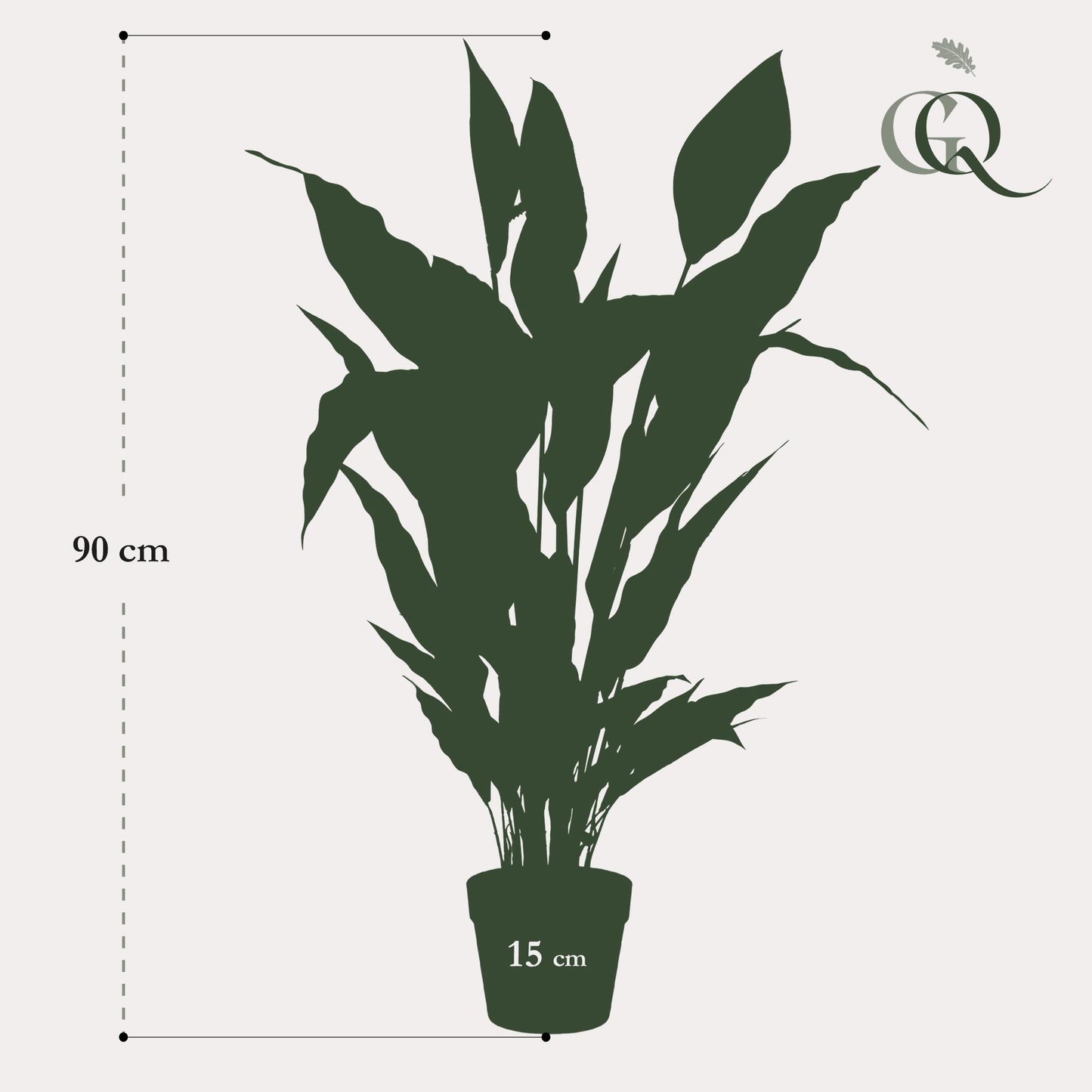 🌿 Kunst Spathiphyllum – Lepelplant Kunstplant