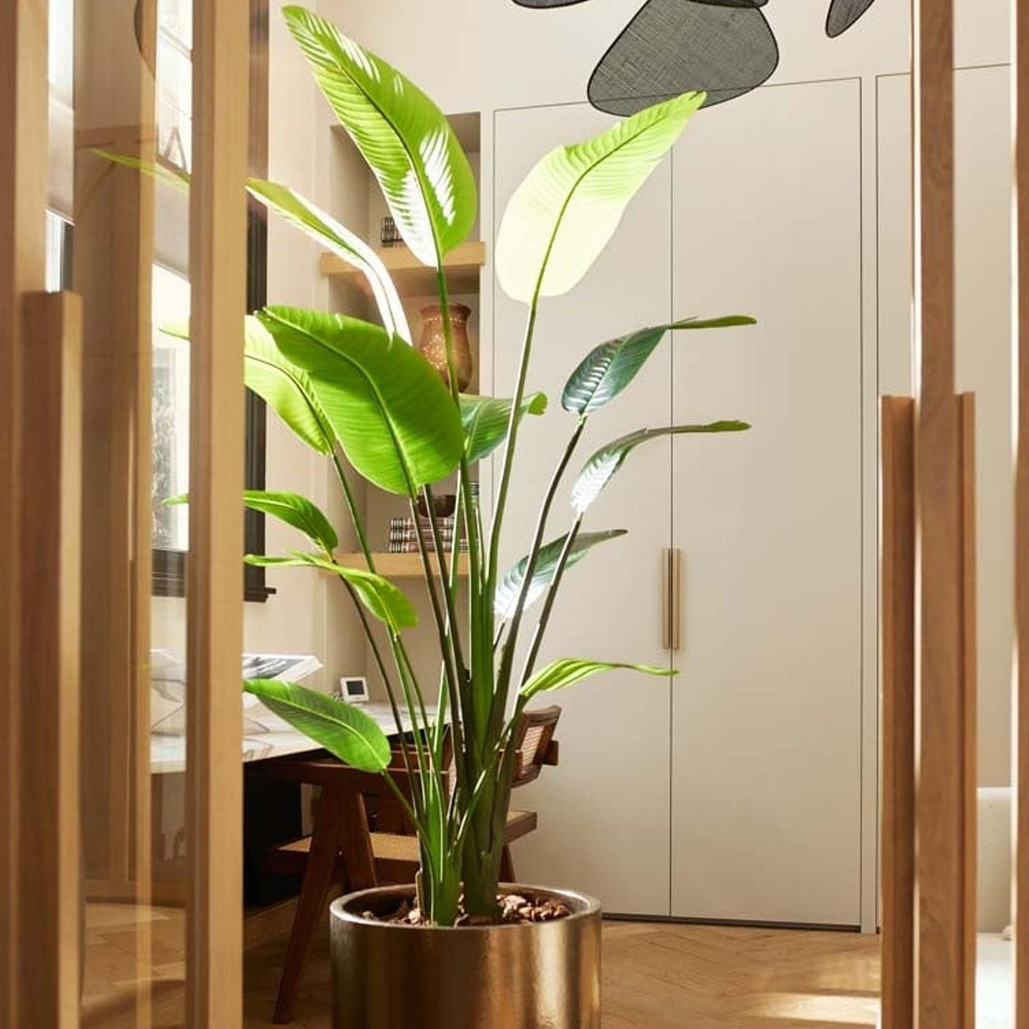 🌿 Strelitzia nicolai – Grote Realistische Kunstplant (180 cm)