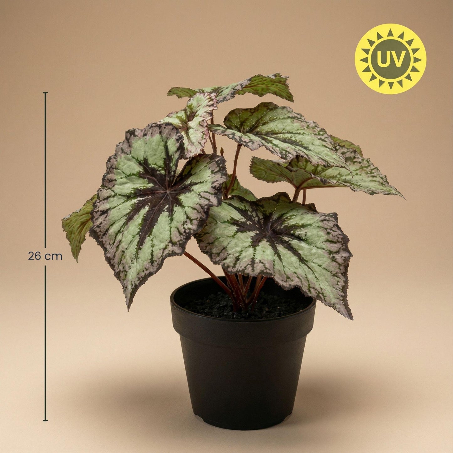 🌸 Begonia – Kunstplant in Pot (26 cm)