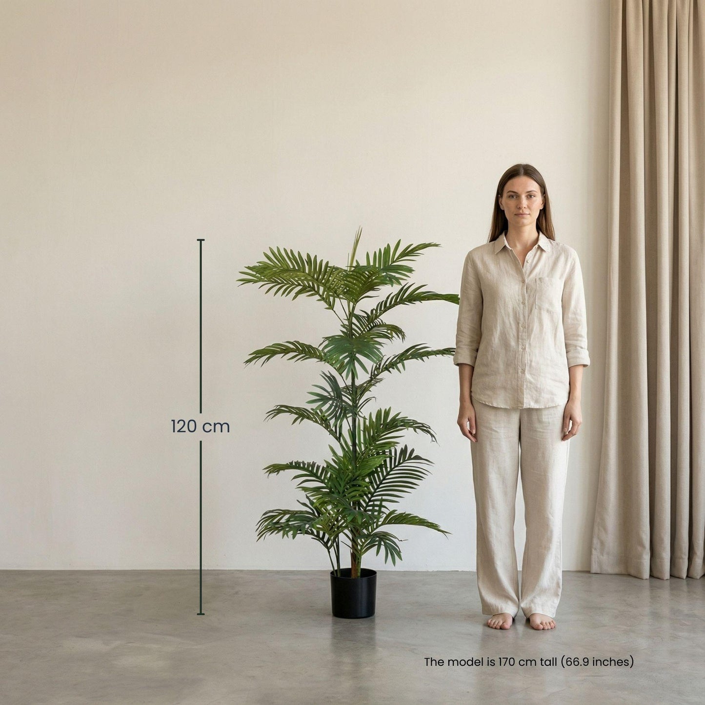 🌴 Phoenix Palm – Realistische Kunstplant (120 cm)