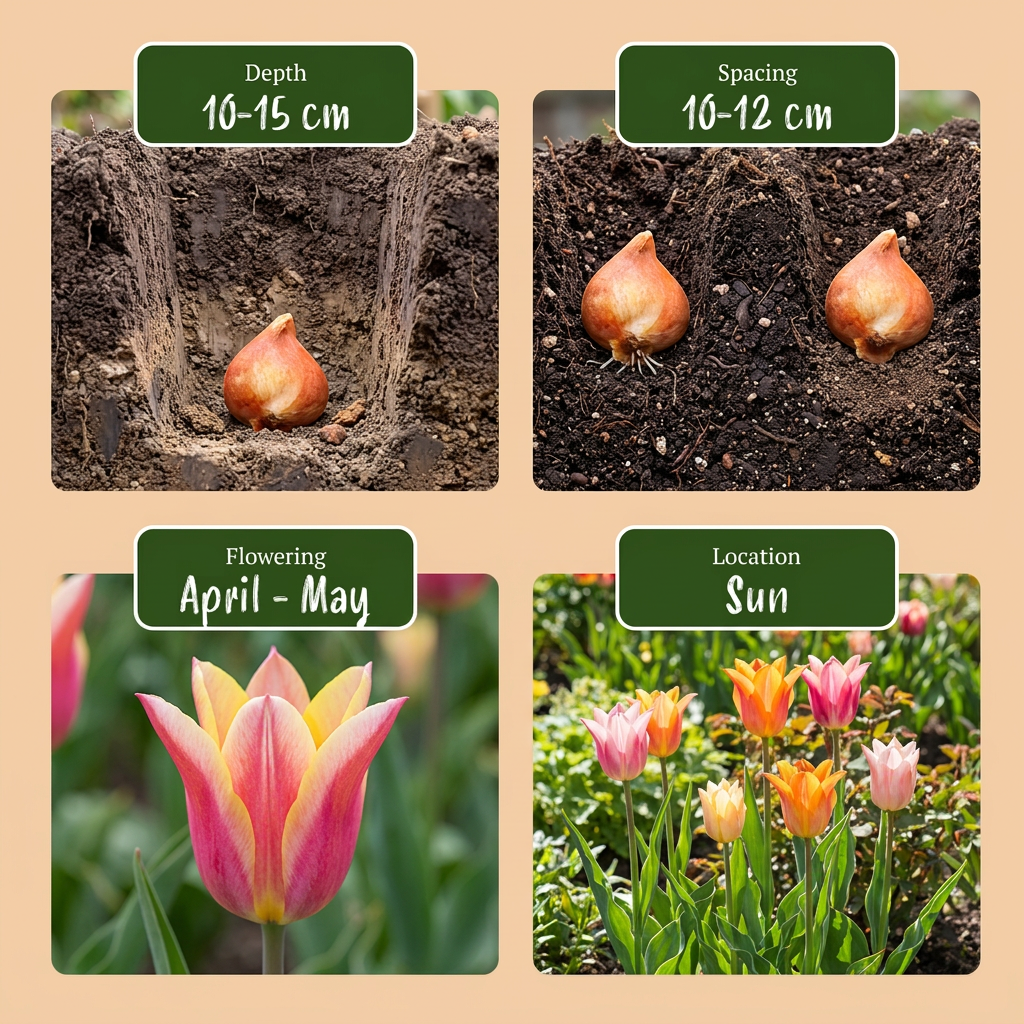 🌷 Tulipa Ballade mix – Lelievormige tulp Ballade mix (96 stuks)