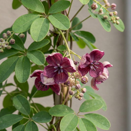 🍫 Akebia quinata – Vijfbladige akebia – Paarsrode klimplant