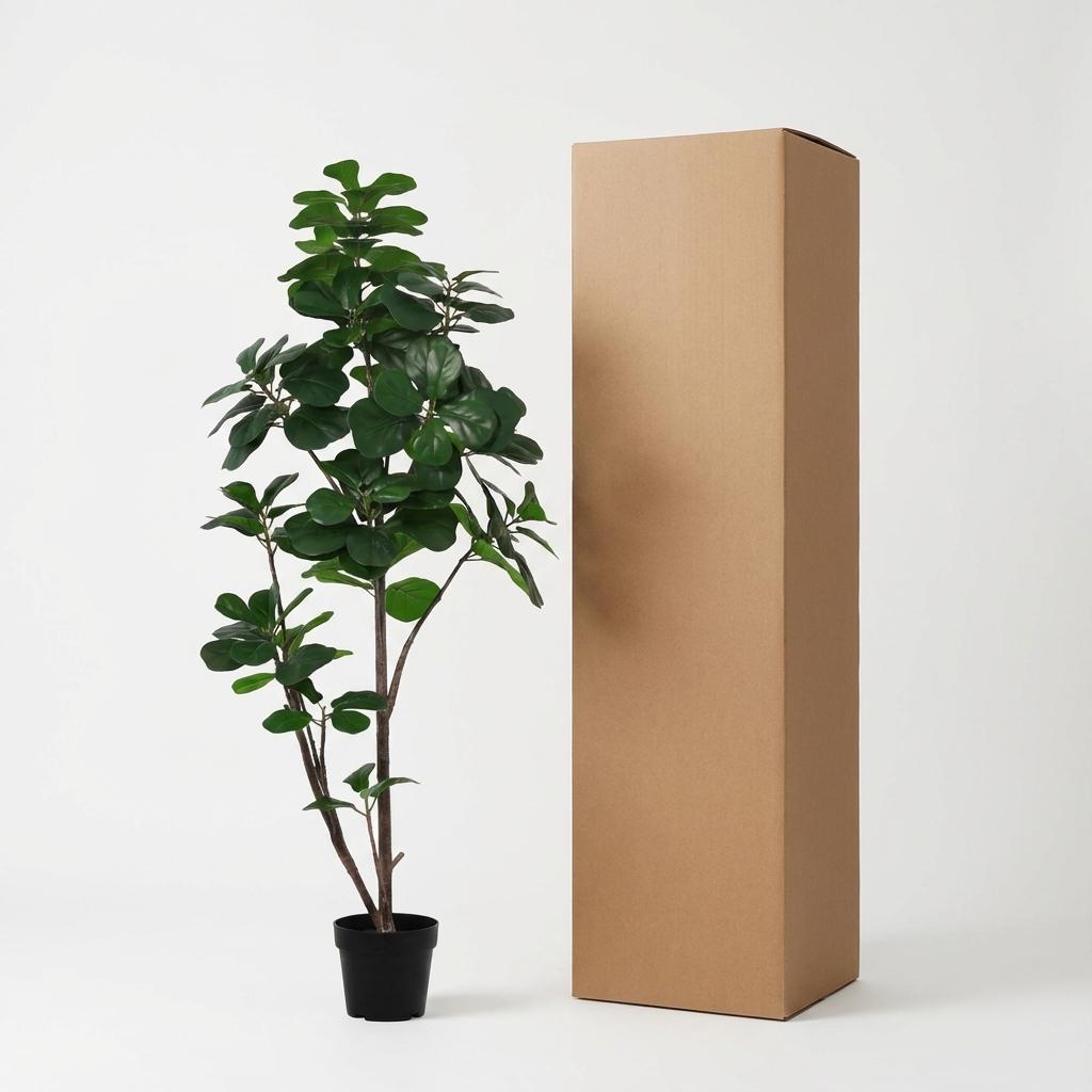 🌿 Kunst Ficus Lyrata Vertakt – Decoratieve Kunstboom