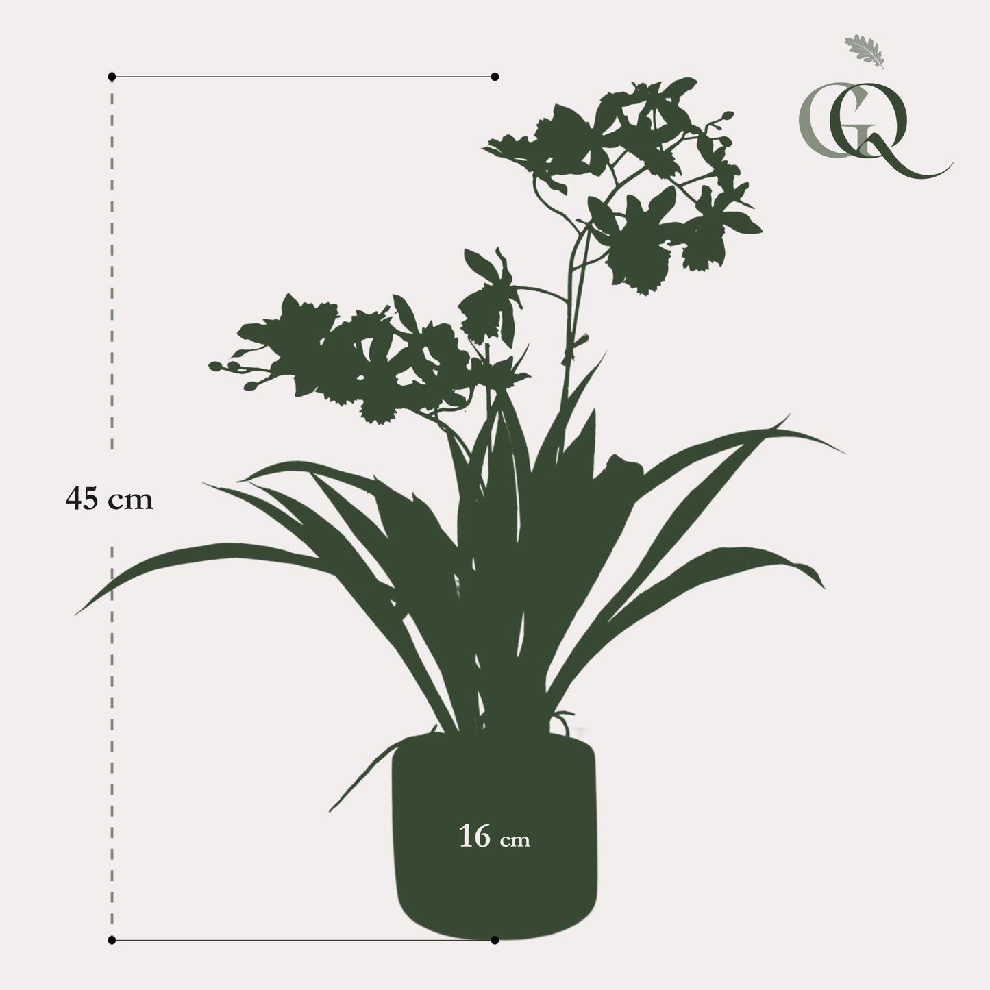 🌼 Orchidee – Kunstplant (45 cm, Geel)