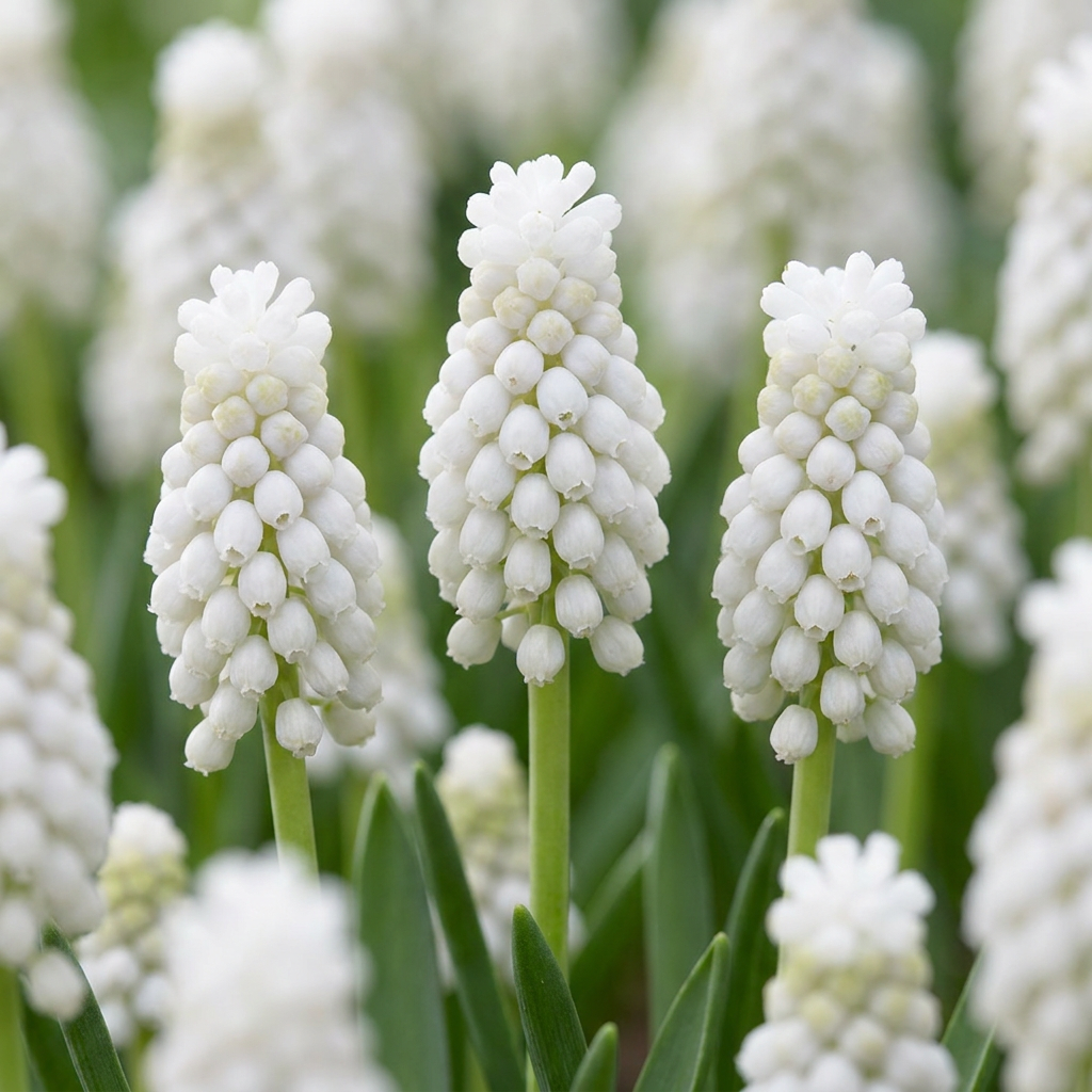 🤍 Muscari White Magic – Witte druifhyacint (400 stuks)