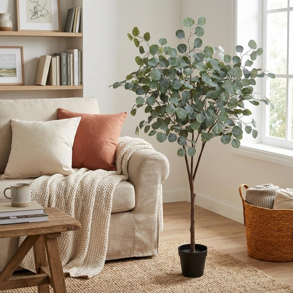 🌿 Kunst Eucalyptus Boom – Decoratieve Kunstplant