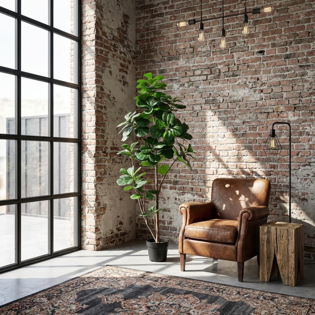 🌿 Kunst Ficus Lyrata Vertakt – Decoratieve Kunstboom
