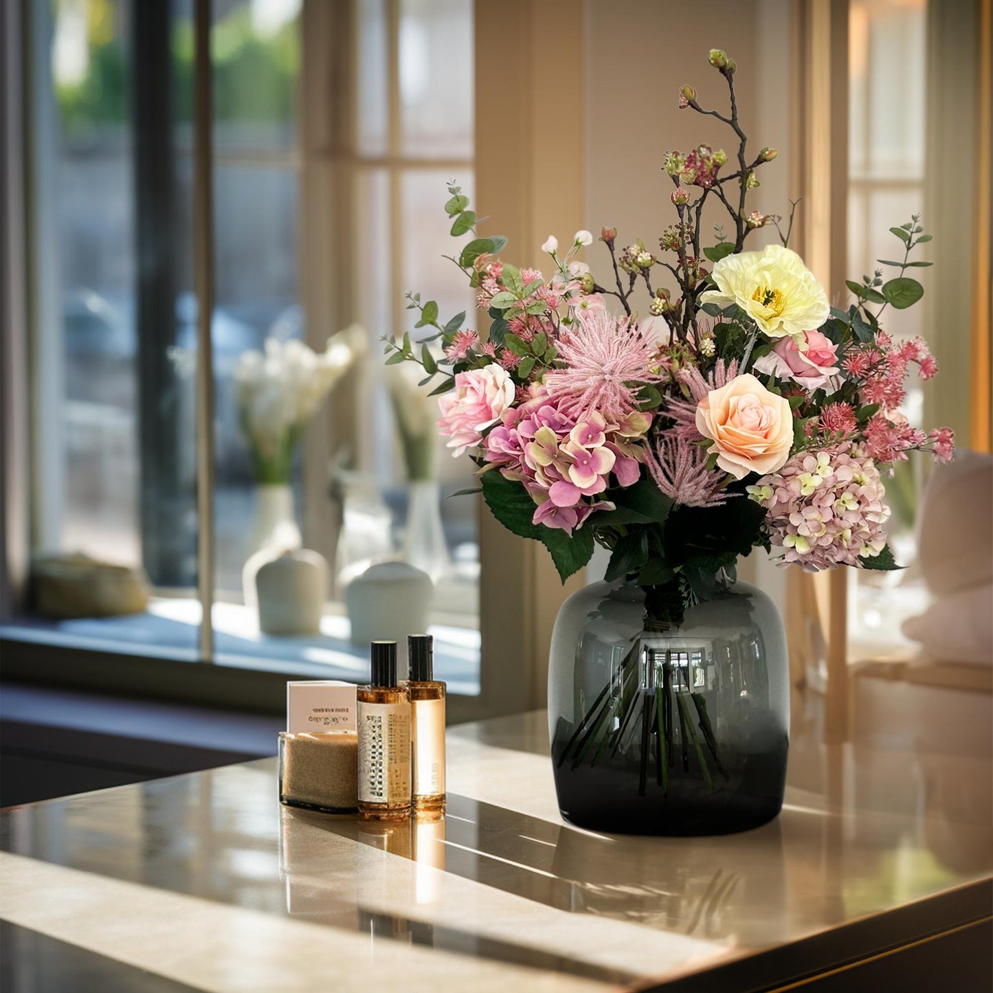 🌸 Kunstbloemen Boeket M – Mystic Summer | Luxe Real Touch Boeket