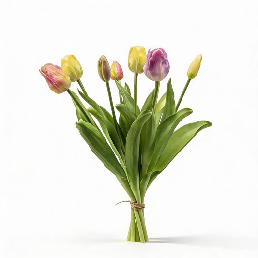 🌷 Zachte Lente – Real Touch Kunsttulpen (42 cm)