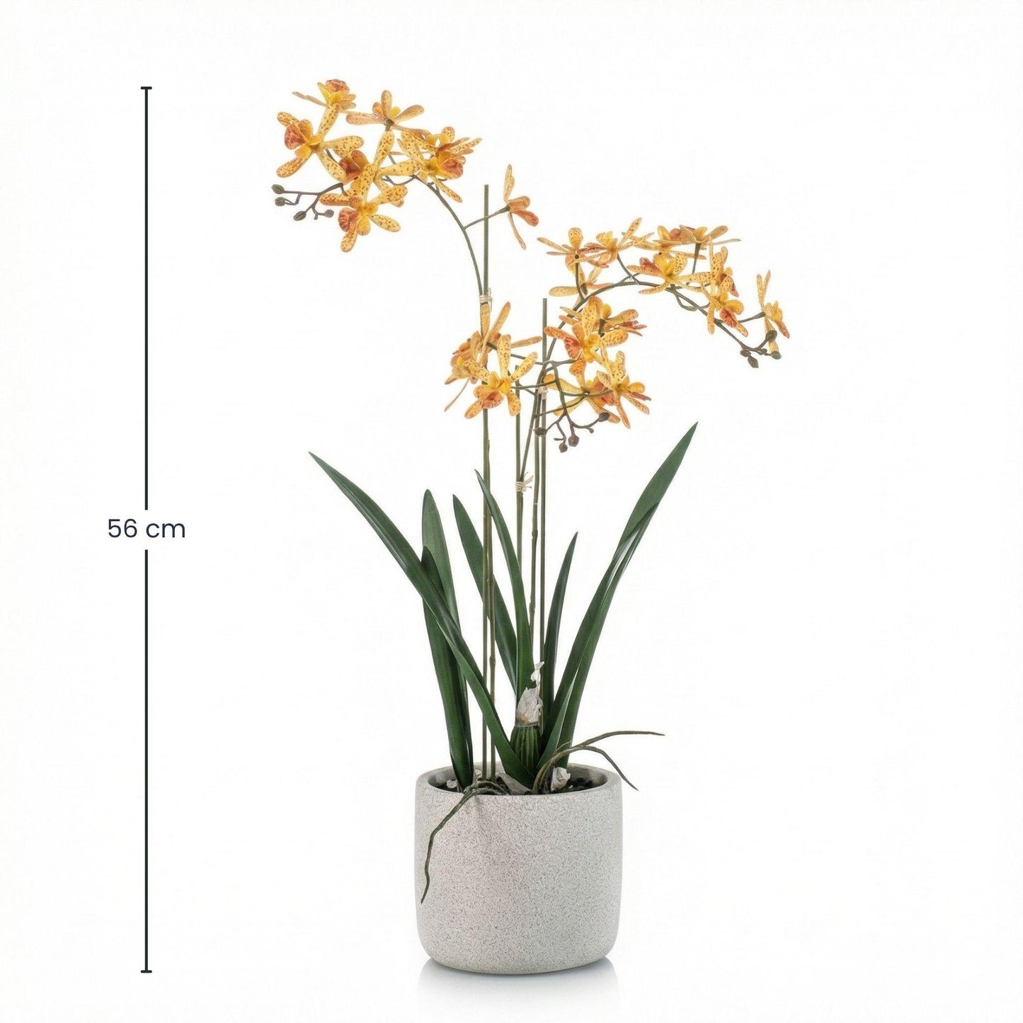 🌼 Renanthera Orchidee Geel & Oranje | Luxe Kunstplant in Pot