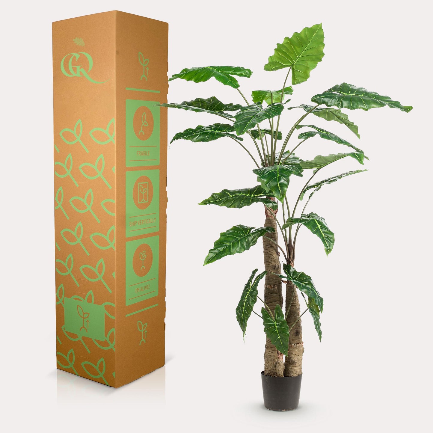🌿 Kunstplant Alocasia – Olifantsoor | Luxe Tropische Kunstplant