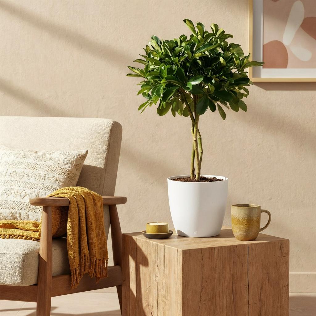 🌿 Schefflera Gold Capella | Vingerboom met Witte Pot