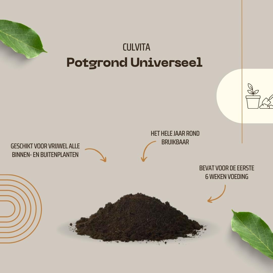 🌱 Culvita Universele Potgrond 40L | 2 Maanden Plantenvoeding