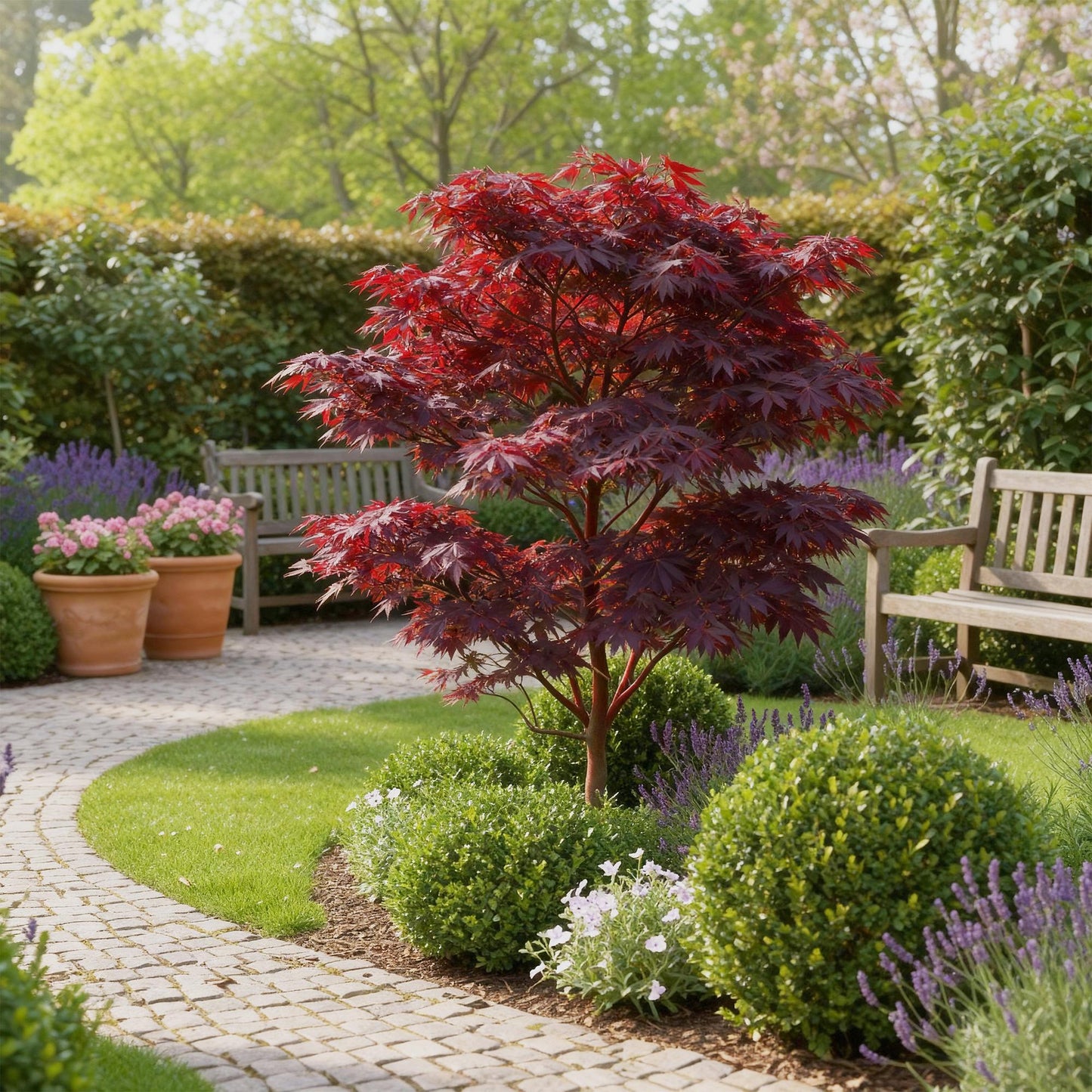 🍁 Acer palmatum ‘Atropurpureum’ – Paarse Japanse Esdoorn | (3 stuks)