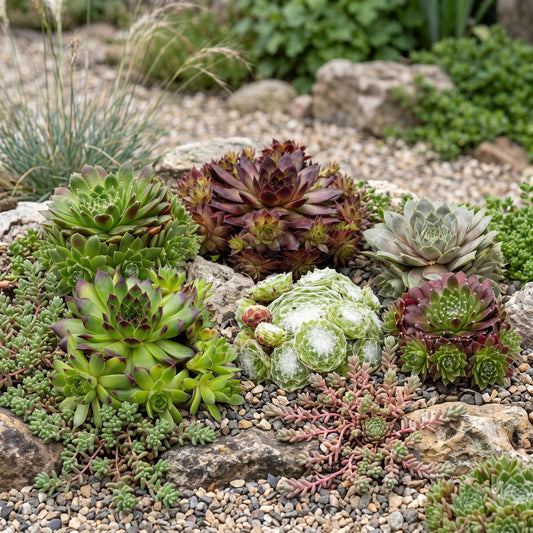 🌵 Sempervivum Big Sam – Huislook | Winterharde Vetplant | (12 stuks)