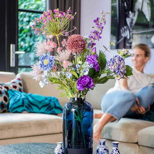 Kunstbloemen Boeket 🌸 | Pastelkleuren – 70–90 cm – Sfeervol & Onderhoudsvrij