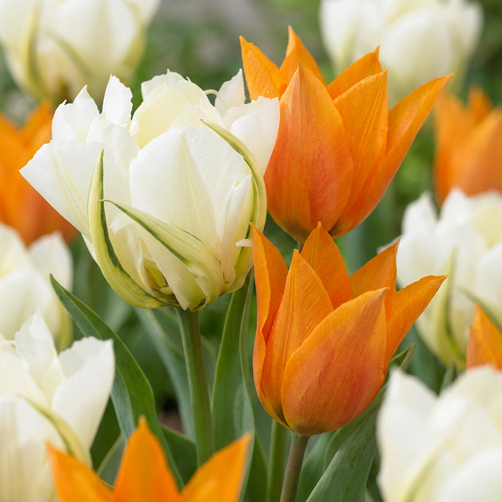 🌷 Tulipa Sunbath – Geel-witte tulp (120 stuks)