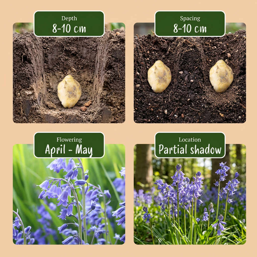 💙 Hyacinthoides non-scripta – Wilde hyacint (160 stuks)