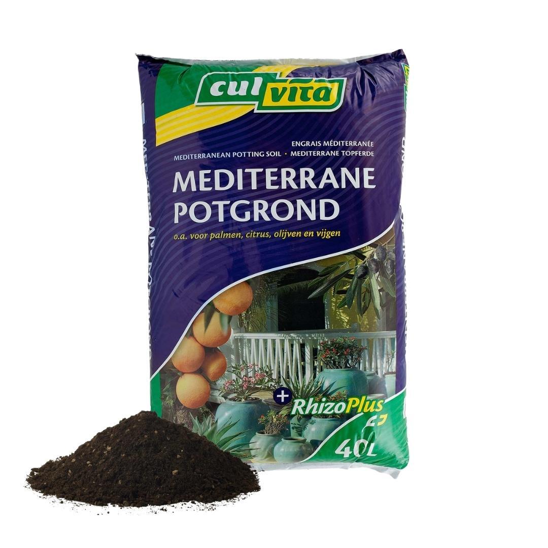 🌿 Culvita Mediterrane Potgrond 40L | Speciaal voor Olijf, Citrus & Palmen
