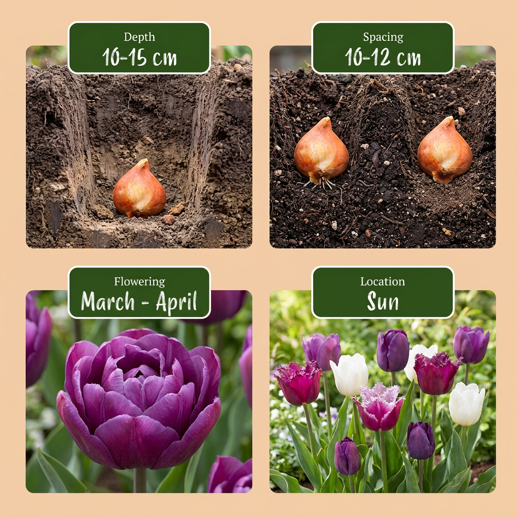 🌷 Tulipa Blueberry Mix – Tulpenmix | (24 stuks)