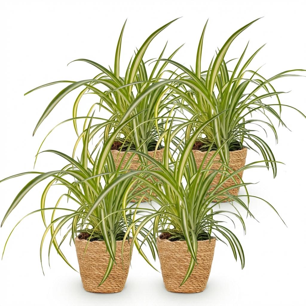 🌿 Chlorophytum comosum ‘Variegatum’ – Bonte Graslelie | (4 stuks)