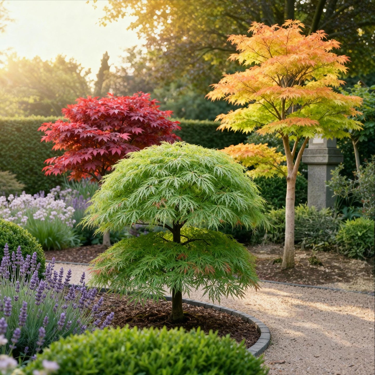🍁 Acer palmatum ‘Tricolour’ – Japanse Esdoorn Rood-Groen-Oranje (3 stuks)