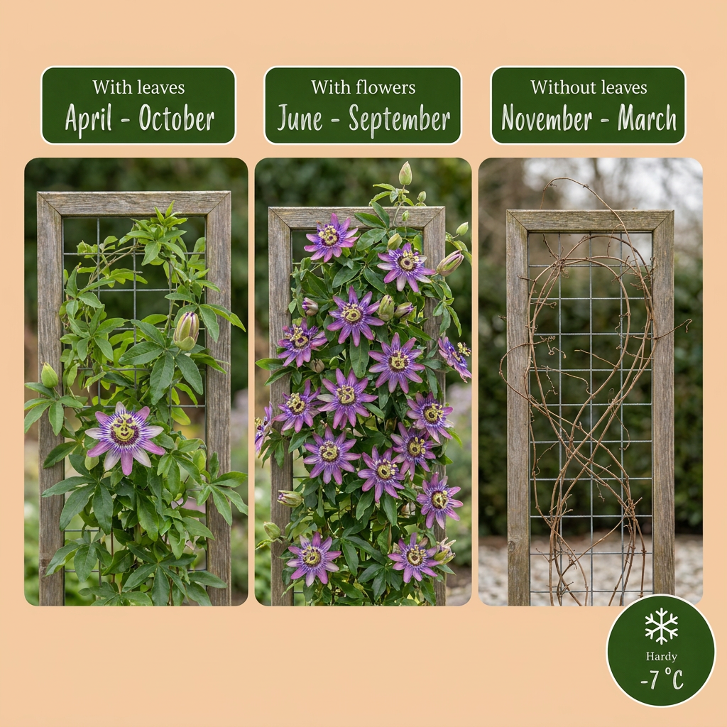 💜 Passiflora ‘Lavender Lady’ – Paarse passiebloem – Klimplant