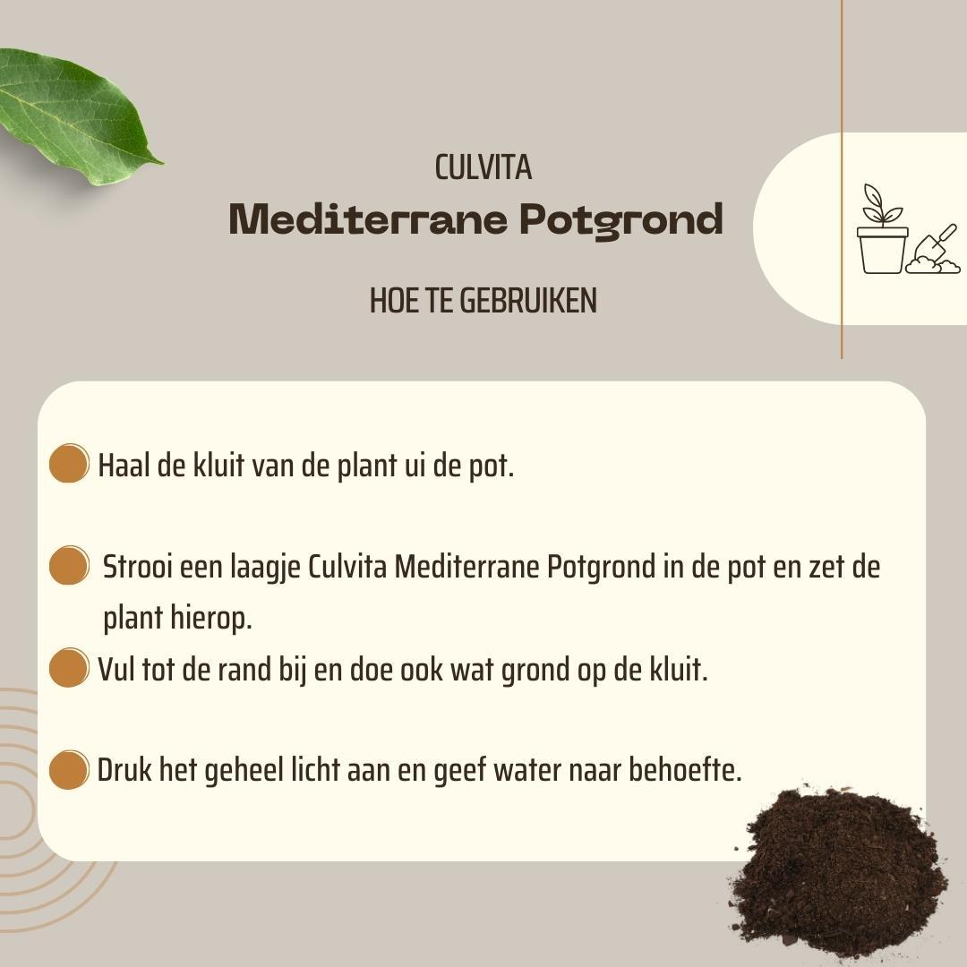 🌿 Culvita Mediterrane Potgrond 40L | Speciaal voor Olijf, Citrus & Palmen