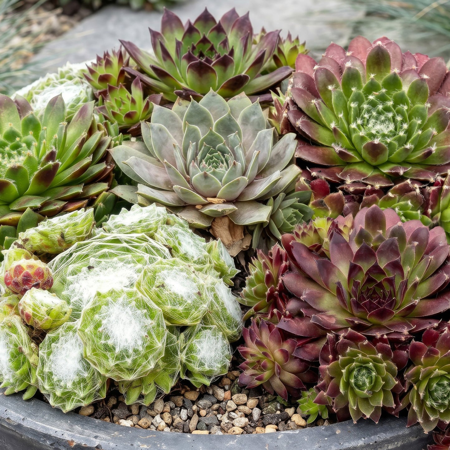 🌵 Sempervivum Big Sam – Huislook | Winterharde Vetplant | (12 stuks)