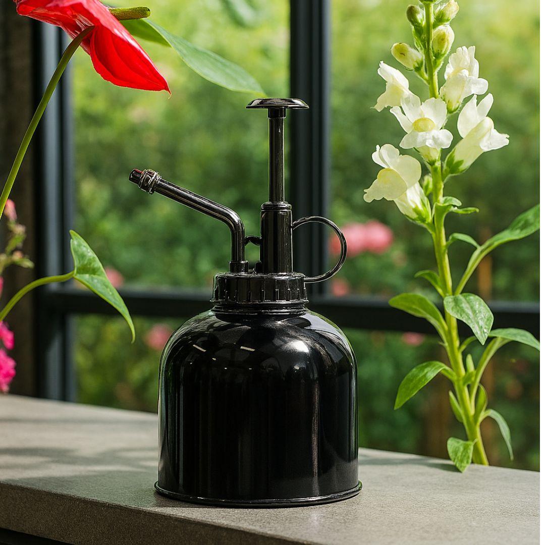 🌿 Plant Mister – RVS Plantenvernevelaar Donker Zilver