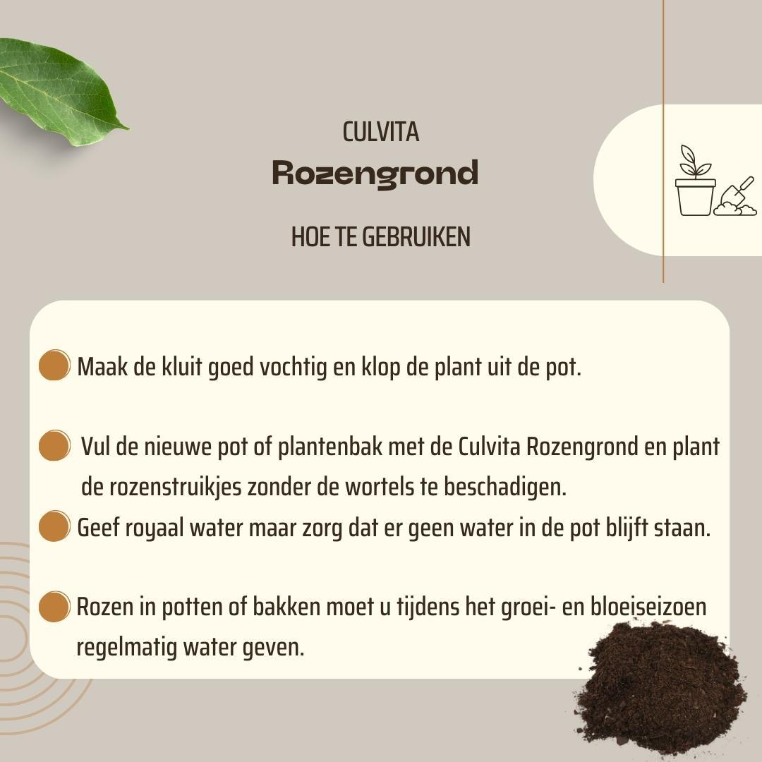 🌹 Culvita Rozengrond 40L – Voor Bloeiende Rozen met RhizoPlus