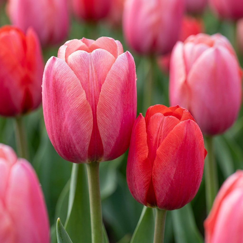 🌷 Tulipa Pink-Red – Roze-rode tulp (160 stuks)